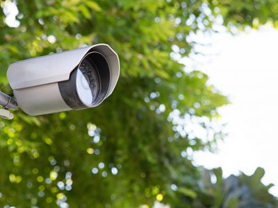 Photo of Security camera in the village, and in the park